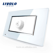 Livolo US/AU Standard Pearl Crystal Glass Speed Switch Socket Fan switch VL-C391S-81